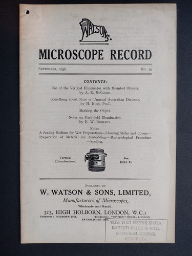 Watson microscope record - watson's,