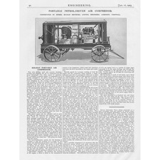 Holman Bros, Camborne Cornwall Petrol Driven Air Compressor Vintage Print 1925