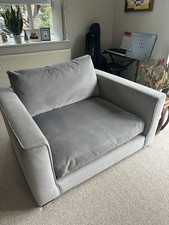 Silver velvet snuggle sofa - silver,
