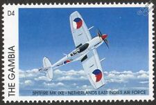 WW2 SPITFIRE Mk.IXE NETHERLANDS EAST INDIES Air Force Aircraft Stamp/1996 Gambia
