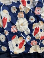 Vintage 1930s Cut Off Print Fabric Fragment 