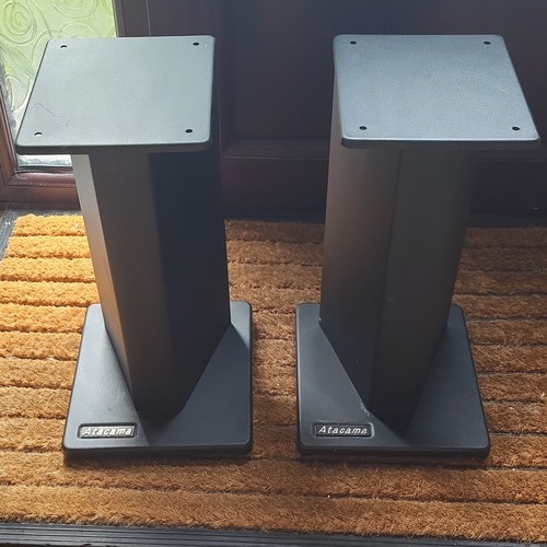 Atacama black speaker stands - black,