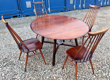 Vintage Ercol Drop Leaf Dining Table and 4 Goldsmith Chairs FREE GB DELIVERY🚚🚚