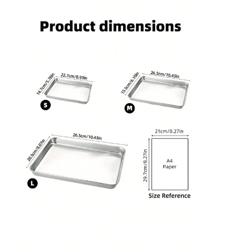 Stainless steel baking - steel, tray