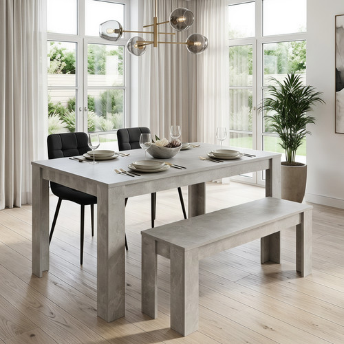 Modern grey dining table set - grey,