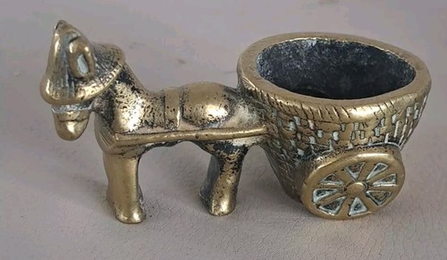Brass donkey cart - brass, cart,