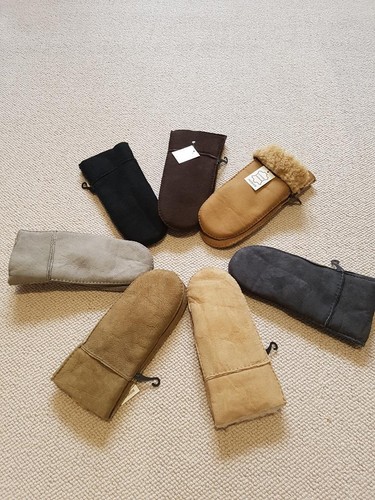 Ladies sheepskin mittens - ladies,