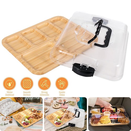 Bamboo charcuterie board set - board,