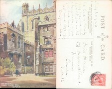 Christ Church Hall Oxford J Salmon 1924 postmark Architecture Cities Towns