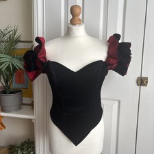 Vtg Homemade Red & Black