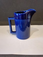 VINTAGE ELLGREAVE * TIKO * COBALT BLUE GLAZED POTTERY JUG