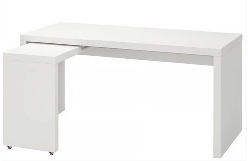 Ikea malm desk white - desk, with