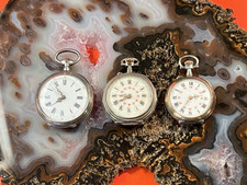 Lot Of 3 Silver Pocket Watches