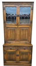 Antique Desk Tudor Hutch