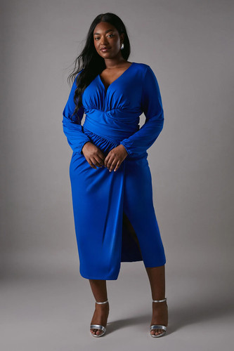 Coast cobalt midi dress womens - coast,