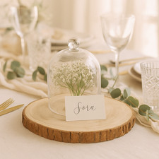 Festive wooden slice plate - festive,