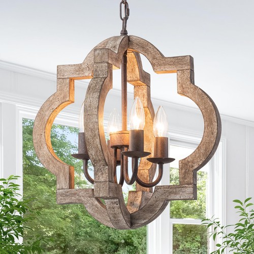 Oak farmhouse chandeliers - farmhouse,