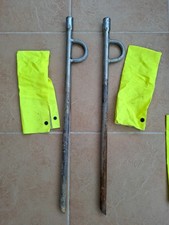 Mooring pin stake spike, loop, hammer top, L620mm, Galvanised Steel, & covers