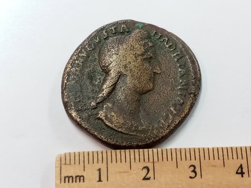 Roman bronze sestertius - sestertius,