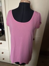 PRINCESSE TAM TAM T Shirt Size 12 Pink Cotton Fine Cotton Jersey Short Sleeve