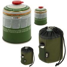 2 NGT Gas 450g Camping Carp Night Fishing + 2  Neoprene Gas Canister Covers