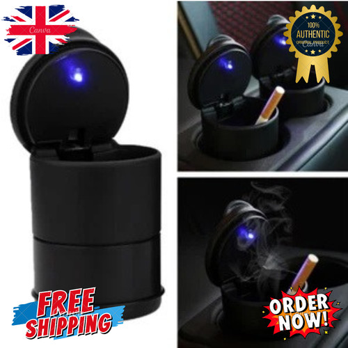 Portable car ashtray led - car, light