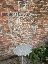 Mannequin Display Metal Stand Matt Grey Trellis Lattice Bodice Decorative Cage 