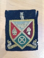 Vintage embroidered cloth blazer badge West Leeds Boys High School