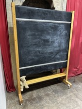 Vintage Rolling School Freestanding Chalkboard Menu Restaurant Bar Board
