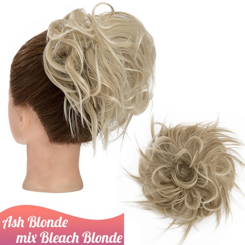 Real natural curly messy bun - curly,