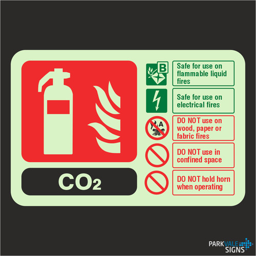Photoluminescent co2 fire - co2,