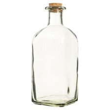 500ml Glass Storage Bottles with Cork Stopper Lids Ideal Kitchen Cruet Set of 3