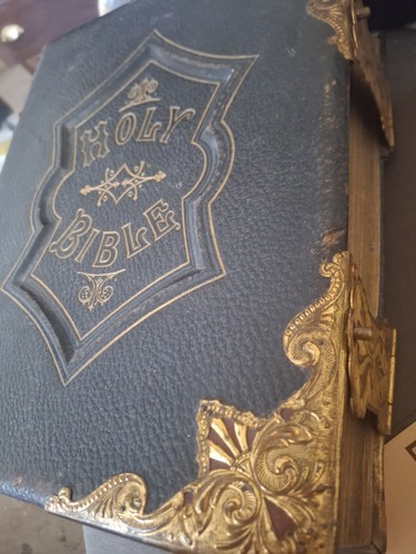 Vintage old family holy bible - vintage,