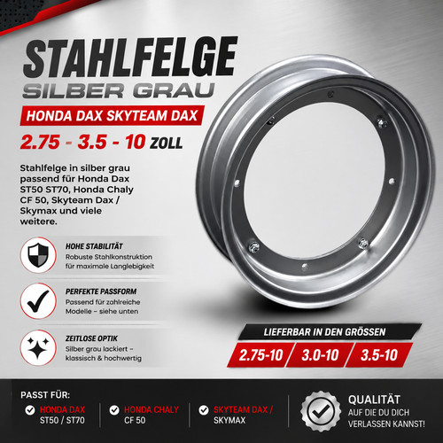 Steel rim silver - grey, honda