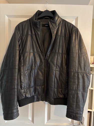 Hugo boss dark grey leather - hugo,