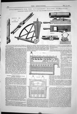 Antique Print 1871 Spectroscope Government Eclipse Expedition Glass Furnace