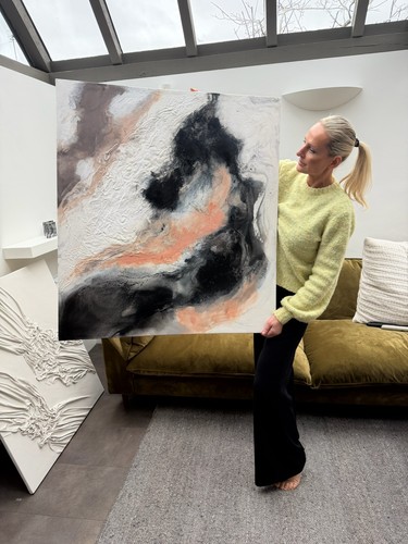 Large plaster wall art on - 3d,