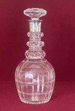 Cut Glass Silver Top Decanter