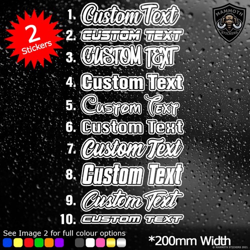 Outlined custom text - custom,