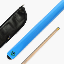 PRO147 SKY BLUE Butt 57 Inch 2 Piece Snooker Pool Cue and Case Set with 9.5mm Ti