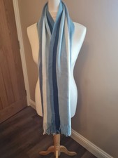Mens Blue Striped Scarf -