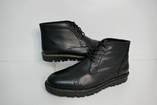 FAT FACE BLACK LEATHER BROGUE