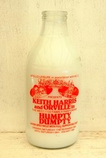 milk bottle : lovely old Keith Harris & Orville in HUMPTY DUMPTY theatre : dairy