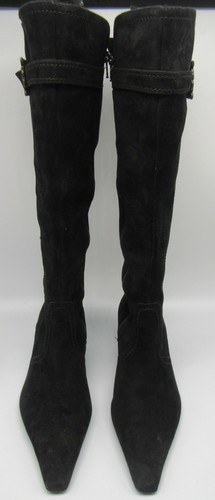 Peter kaiser black suede zip - black,