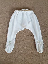 Vintage 1970s Baby Tights White Christening Party Worn Once Dolls Clothes