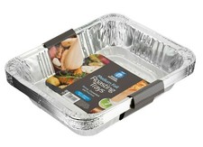 7 x Aluminium Foil Roasting Trays Disposable Tin Dish Oven Baking Cooking Buffet