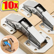 2/10PCS 90° Steel Cabinet Hinges No-Drill Soft Close for Kitchen Cupboards