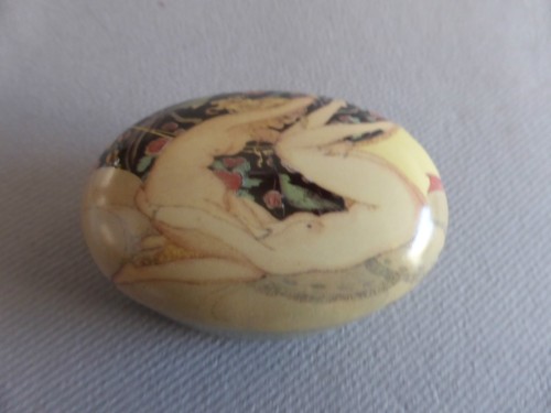Art deco style porcelain box - art,