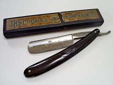 VINTAGE ERN THE CROWN & SWORD 1166 GERMAN MADE STRAIGHT/CUT THROAT RAZOR & BOX