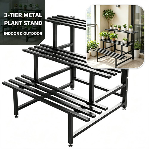 Tier metal ladder plant - ladder,